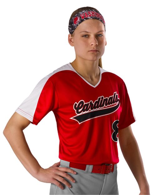 558VG Girls' V-Neck Fastpitch Jersey