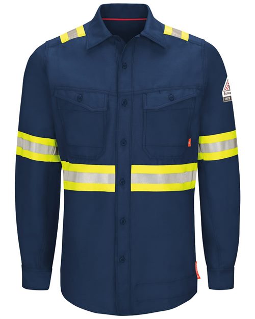 QS40E Men's iQ Series Endurance Enhanced-Vis Work Shirt