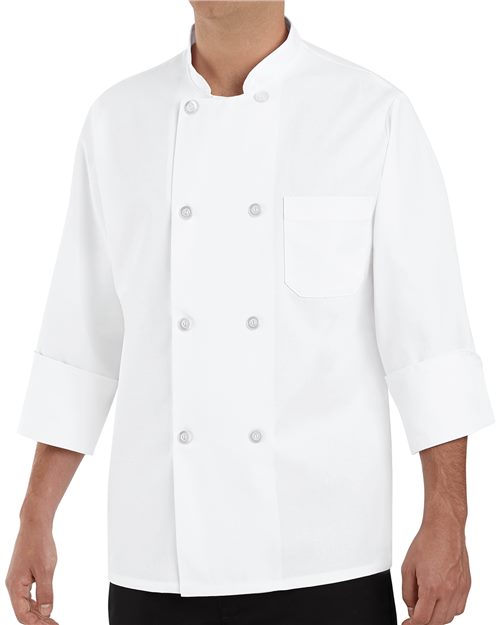 0403T Eight Pearl Button Chef Coat - Tall Sizes