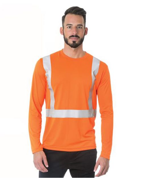 3742 Men's USA-Made Hi-Visibility Long Sleeve Performance T-Shirt