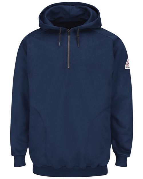 SEH8T Men's Tall Flame Resistant Quarter-Zip Hooded Sweatshirt