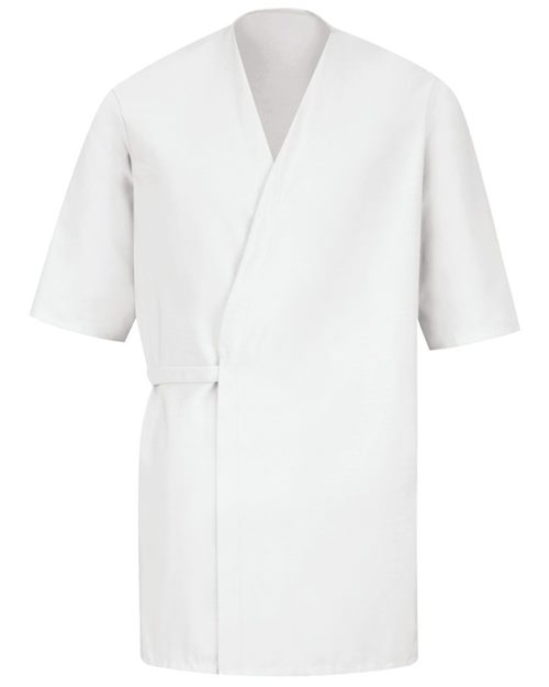 WP18 Men's Collarless Poplin Butcher Wrap