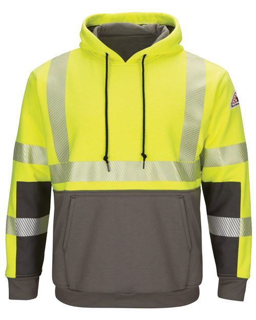 SMB4T Men's Tall Hi-Visibility Color-Blocked Hooded Sweatshirt