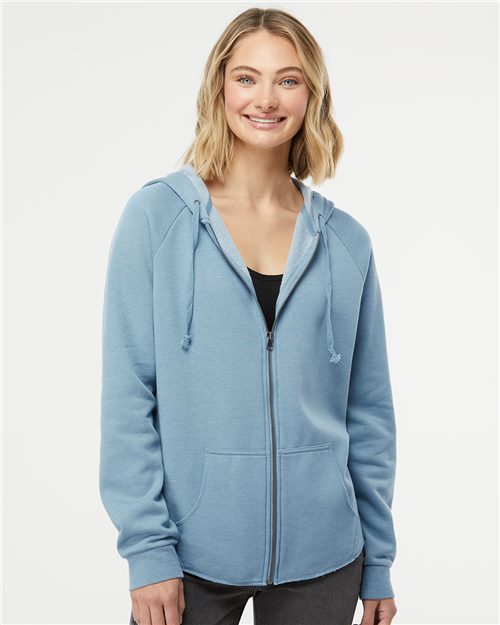 PRM2500Z Women's California Wave Wash Full-Zip Hooded Sweatshirt
