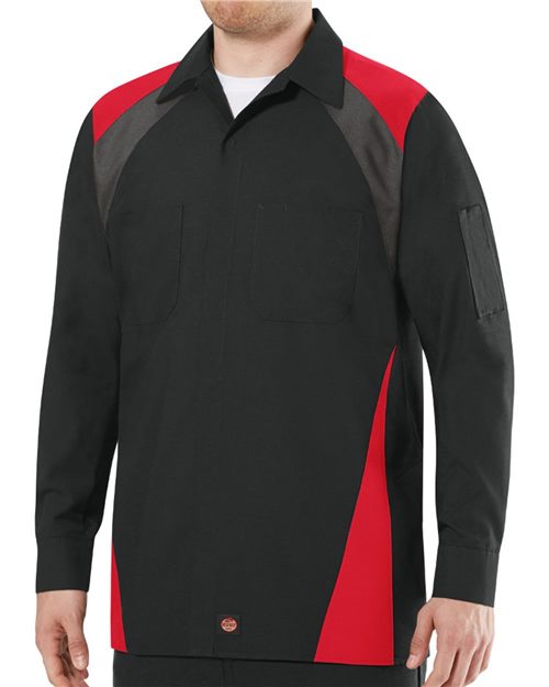 SY18 Men's Long Sleeve Tri-Color Shop Shirt