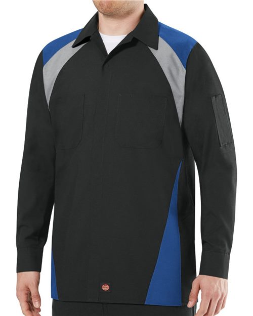 SY18T Men's Tall Long Sleeve Tri-Color Shop Shirt