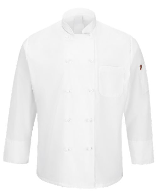 044X Mimix Ten Knot Button Chef Coat with OilBlok