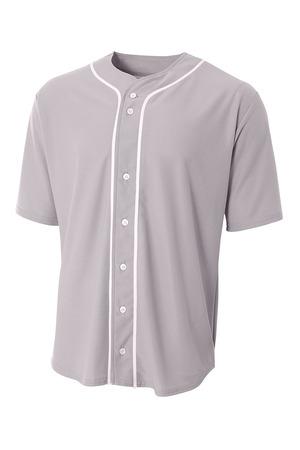 A4N4184 Short Sleeve Full-Button Baseball Top