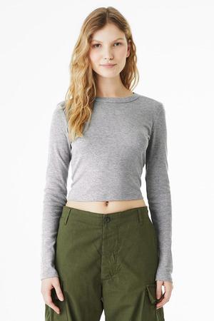 1501 Women's Micro Rib Long Sleeve Baby Tee