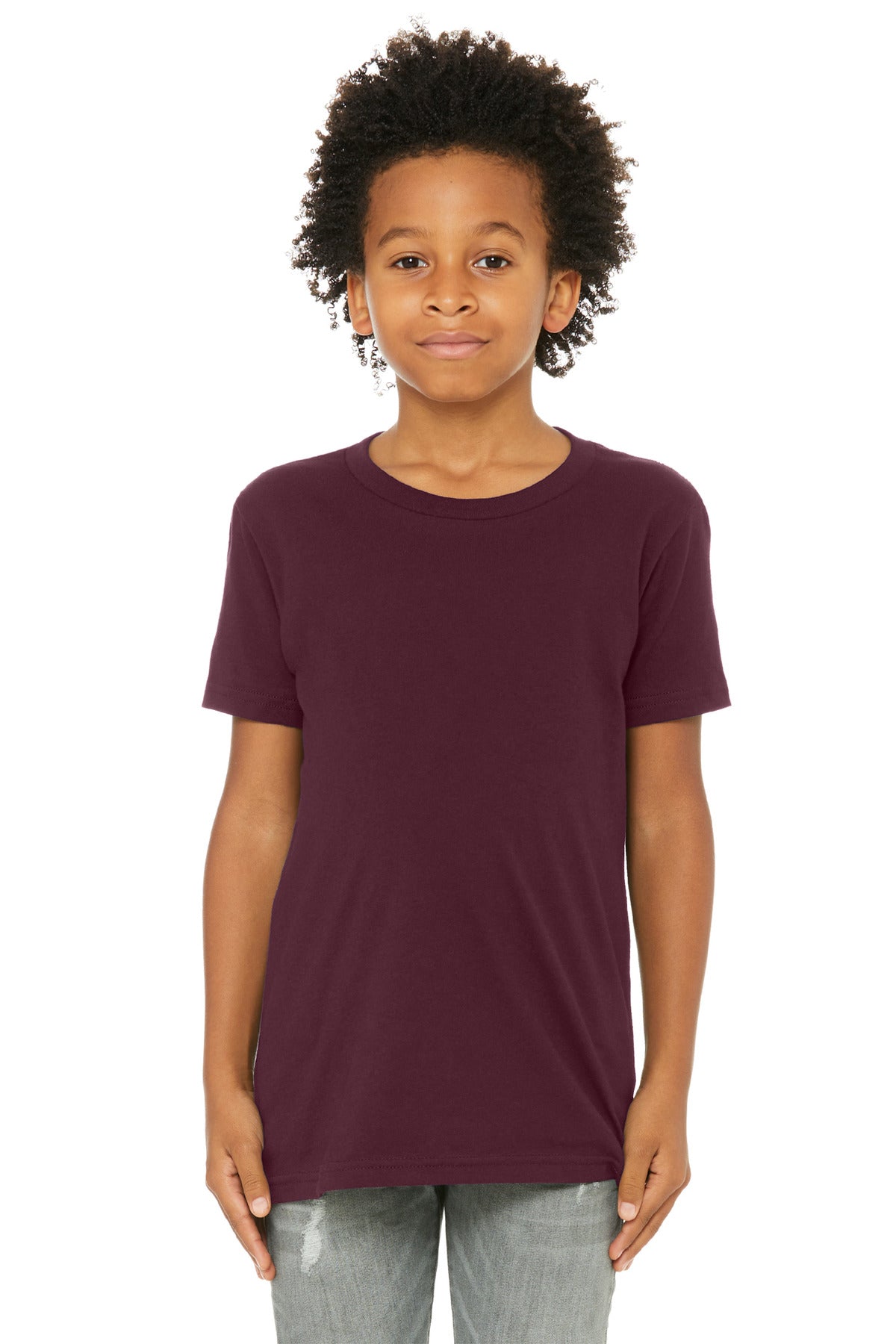 BC3001Y_maroon_model_front.jpg