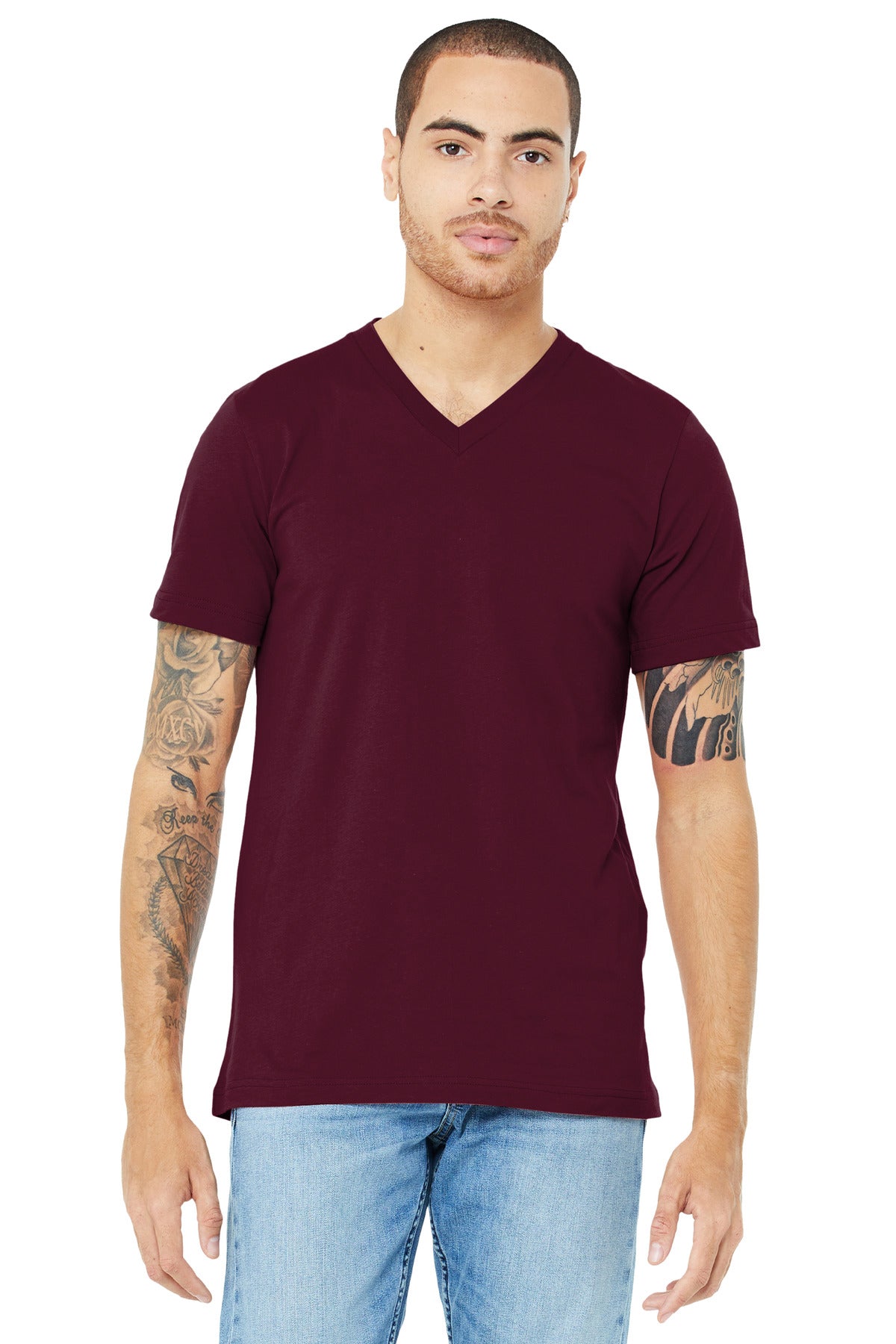 BC3005_maroon_model_front.jpg