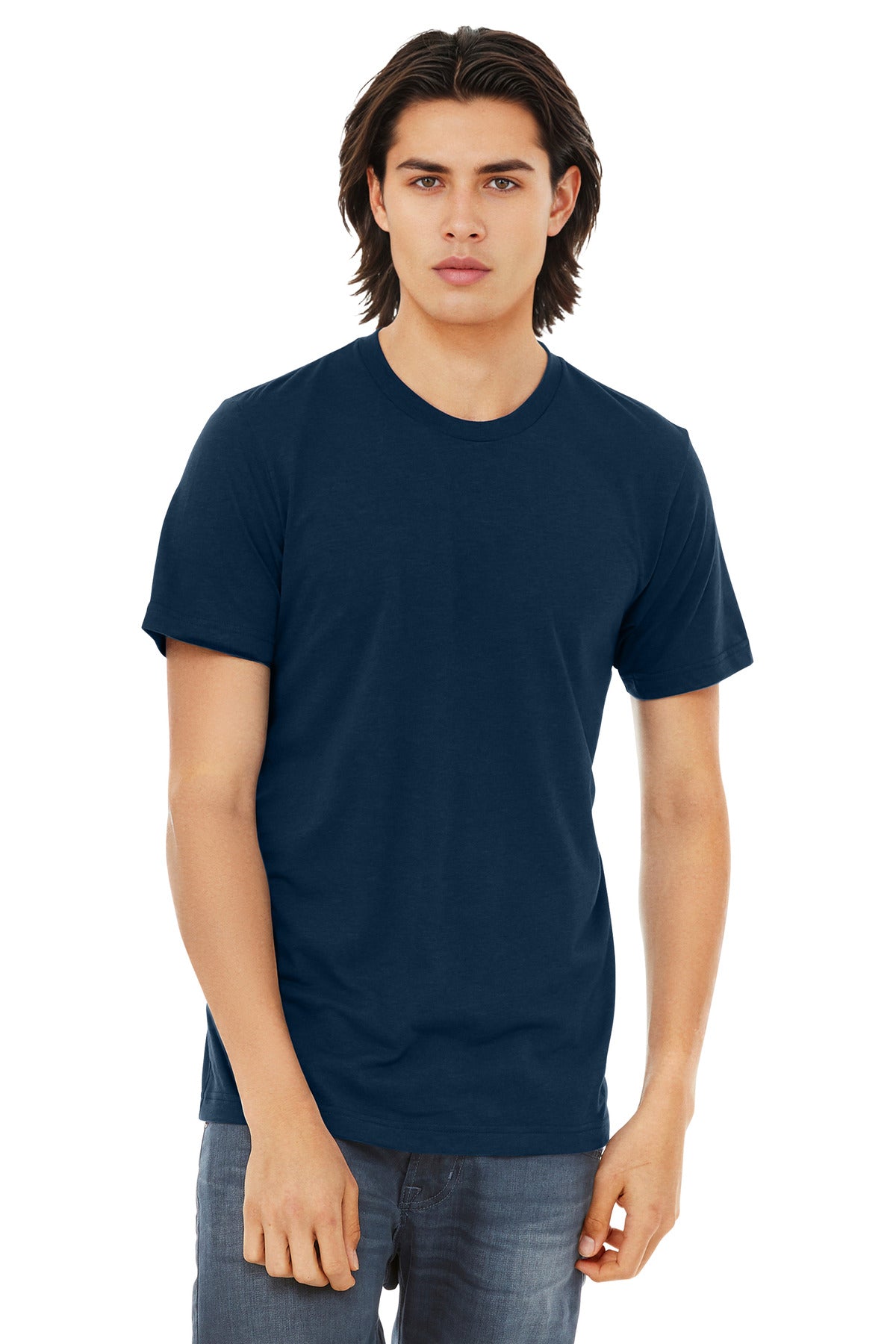 BC3413_solidnavytriblend_model_front.jpg