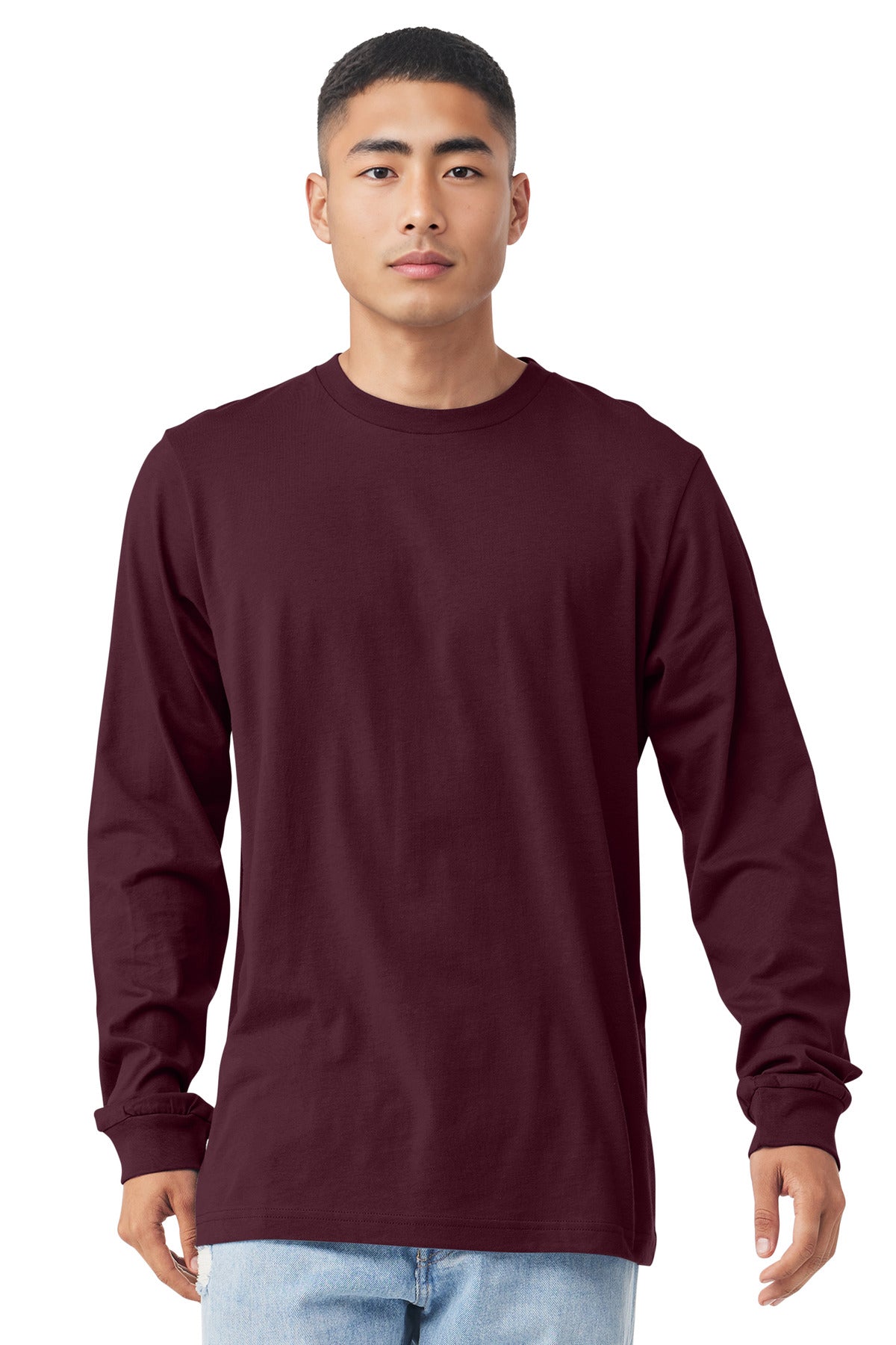BC3501_maroon_model_front.jpg