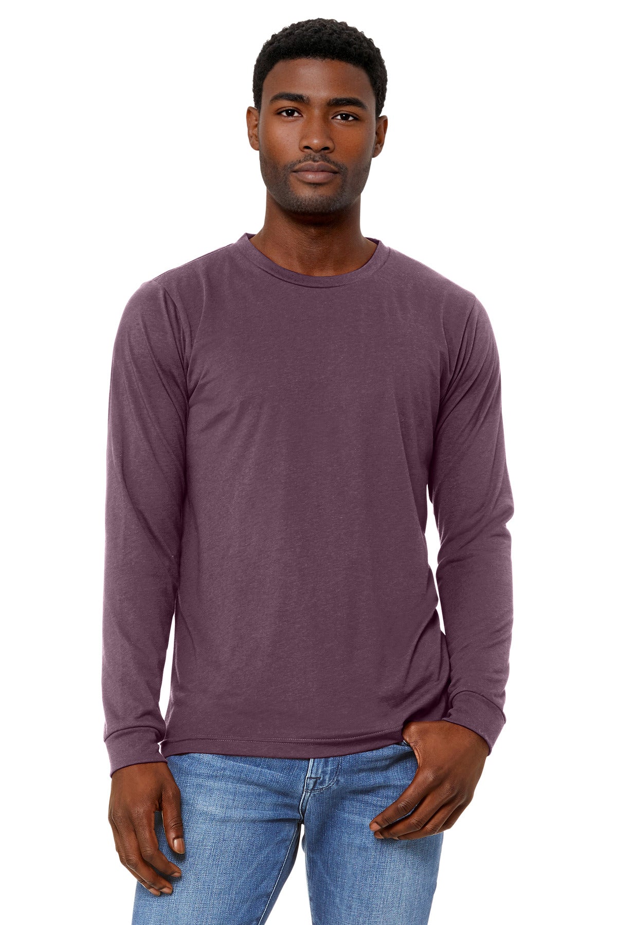 BC3513_maroontriblend_model_front.jpg