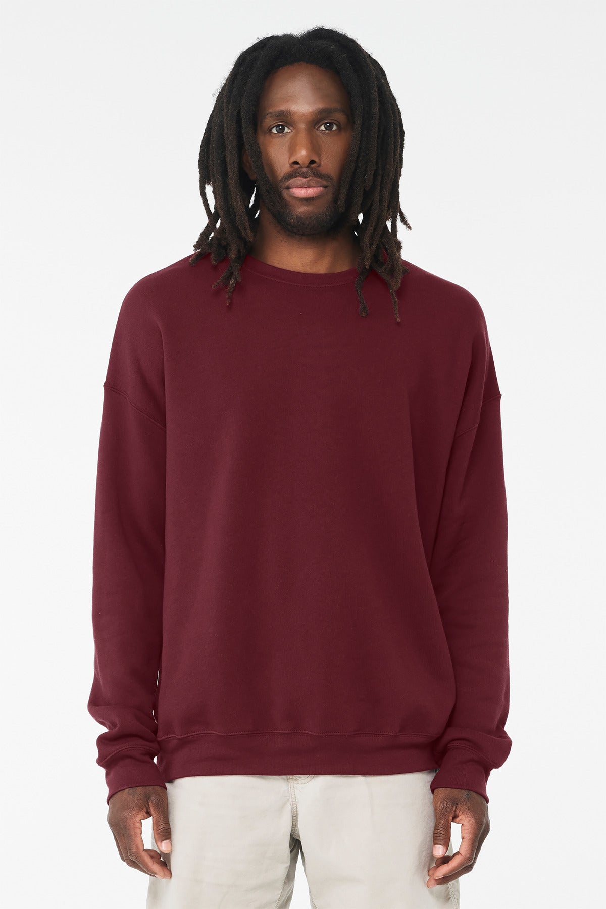 BC3945_maroon_model_front.jpg