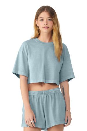 6882GD Women's Heavyweight Garment-Dyed Cropped Tee