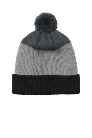 979 Cozy Striped Pom Beanie