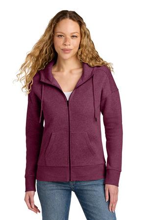 DT1104 Women's Perfect Weight Fleece Drop Shoulder Full-Zip Hoodie