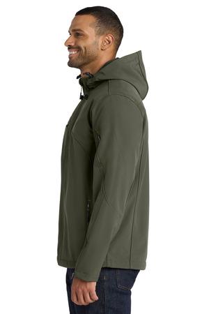 J706 Textured Hooded Soft Shell Jacket