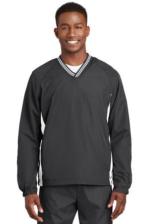 JST62 Tipped V-Neck Raglan Wind Shirt