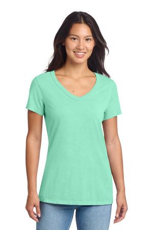 LPC099V Women's Beach Wash Garment-Dyed V-Neck Tee