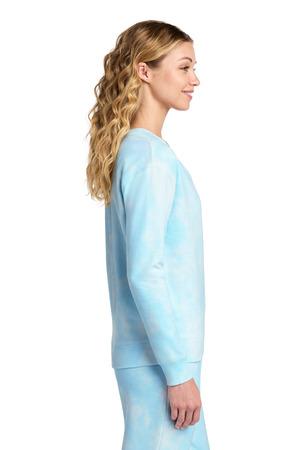 LPC140V Women's Beach Wash Cloud Tie-Dye V-Neck Sweatshirt