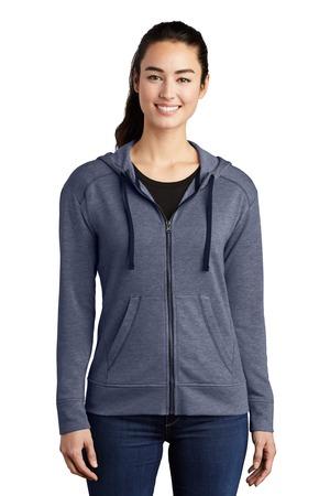LST293 Women's PosiCharge Tri-Blend Wicking Fleece Full-Zip Hooded Jacket