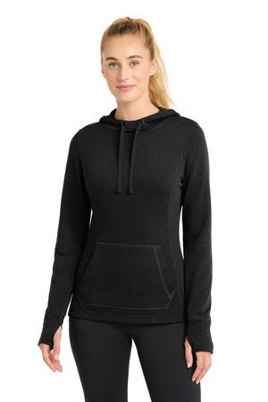 LST296 Women's PosiCharge Tri-Blend Wicking Fleece Hooded Pullover