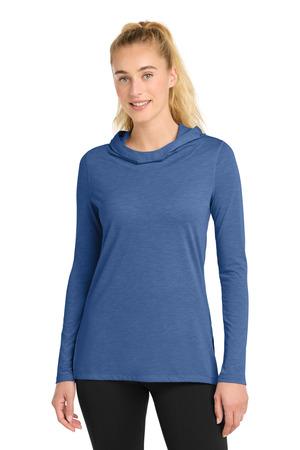 LST406 Women's PosiCharge Tri-Blend Wicking Long Sleeve Hoodie
