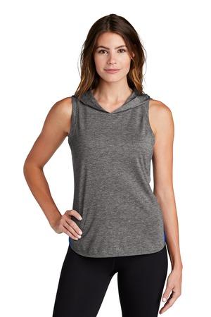 LST410 Women's PosiCharge Tri-Blend Wicking Draft Hoodie Tank