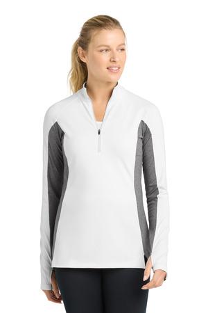 LST854 Women's Sport-Wick Stretch Contrast 1/4-Zip Pullover