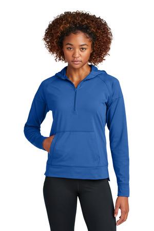 LST856 Women's Sport-Wick Stretch 1/2-Zip Hoodie