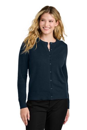 LSW2870 Women's Easy Care Crewneck Cardigan Sweater
