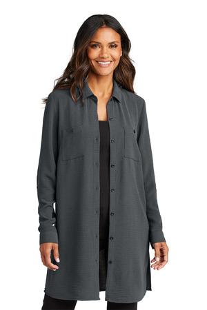 LW715 Women's Textured Crepe Long Tunic