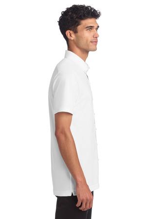 MM1006 Stretch Pique Full-Button Polo