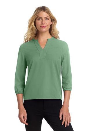 MM2011 Women's Stretch Crepe 3/4-Sleeve Blouse