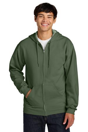 SF600 Softstyle Midweight Fleece Full-Zip Hooded Sweatshirt