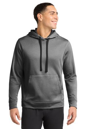 ST264 PosiCharge Sport-Wick Heather Fleece Hooded Pullover