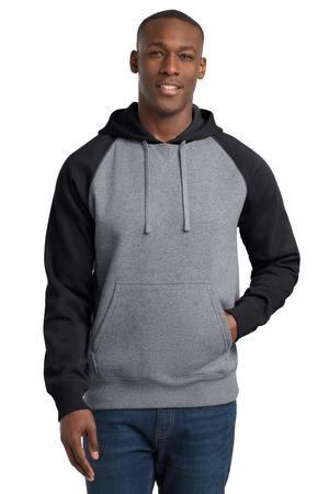 ST267 Raglan Colorblock Pullover Hooded Sweatshirt