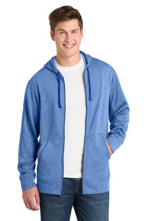 ST293 PosiCharge Tri-Blend Wicking Fleece Full-Zip Hooded Jacket
