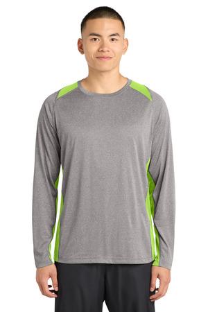 ST361LS Long Sleeve Heather Colorblock Contender Tee