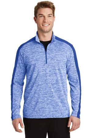 ST397 PosiCharge Electric Heather Colorblock 1/4-Zip Pullover