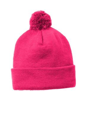STC37 Solid Pom Pom Beanie