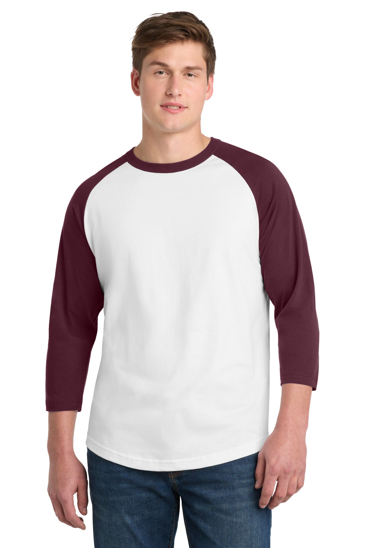 T200_whitemaroon_model_front.jpg