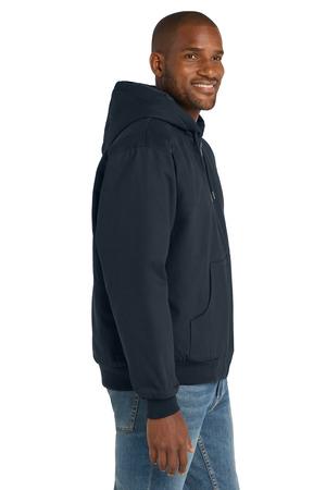 TLJ763H Tall Duck Cloth Hooded Work Jacket