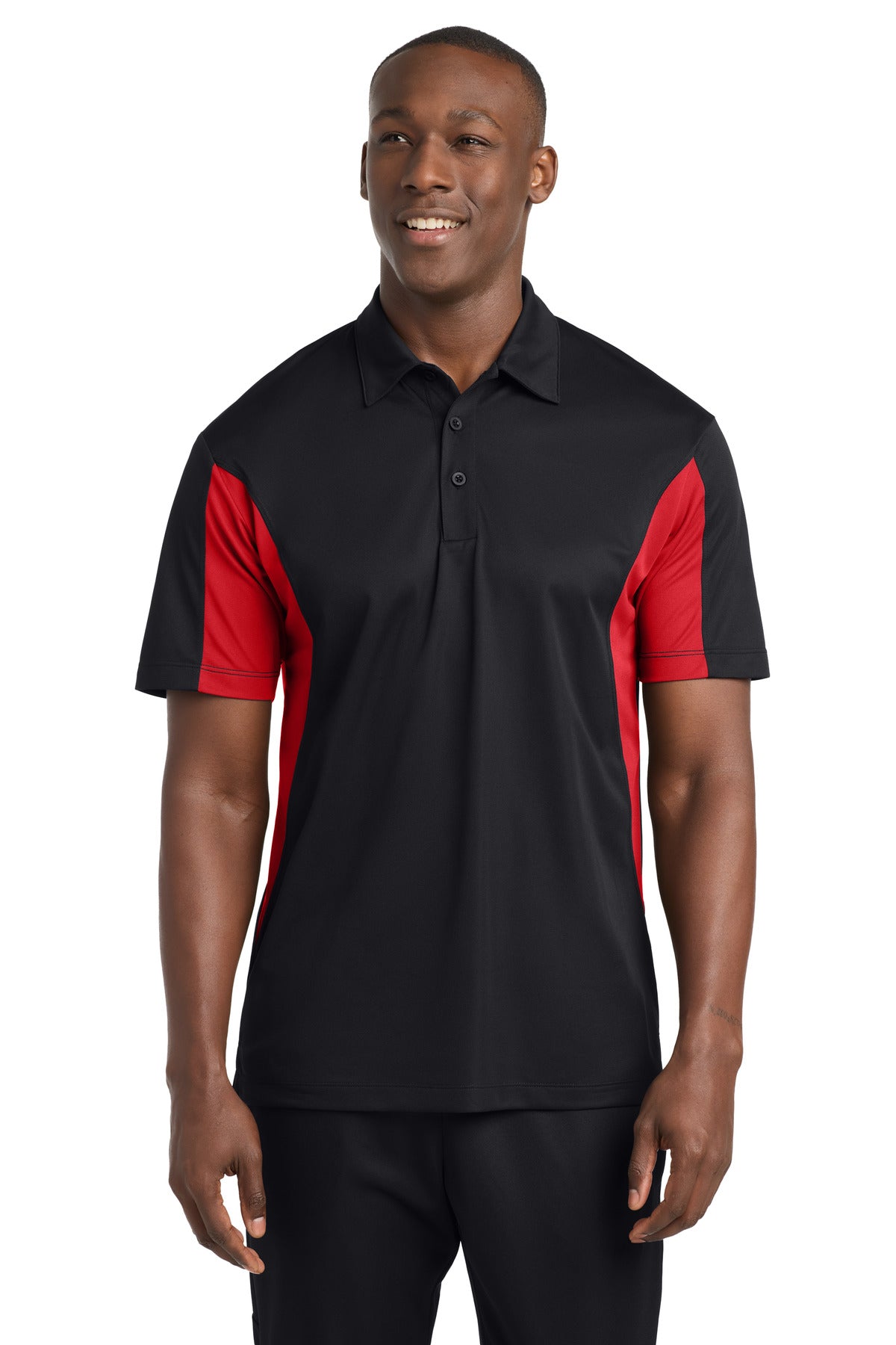 TST655_blacktruered_model_front.jpg