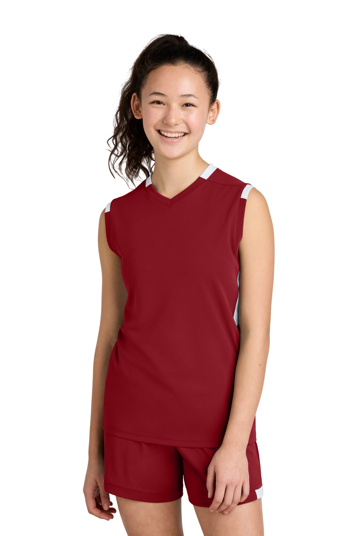 YST441_deepredwhite_model_front.jpg