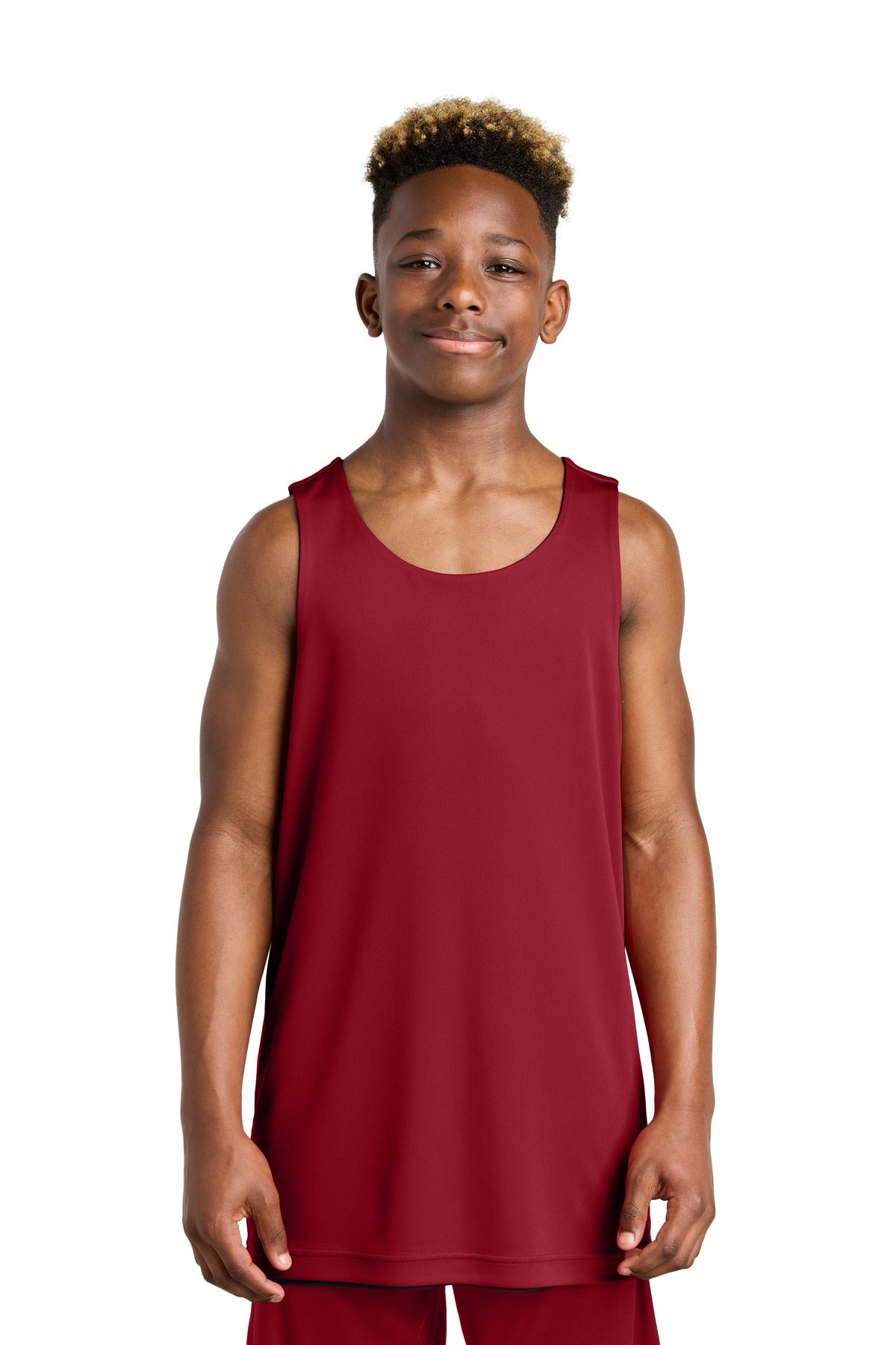 YST551_deepredblack_model_front.jpg