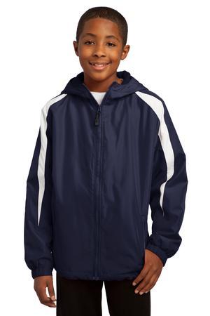 YST81 Youth Fleece-Lined Colorblock Jacket