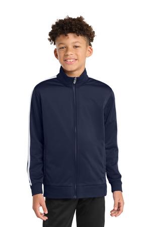 YST94 Youth Tricot Sleeve Stripe Track Jacket